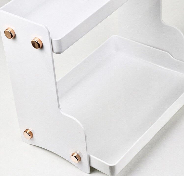 即納あり】アクリル 2段収納棚 二段ラック BOX 透明 ブラック ホワイト