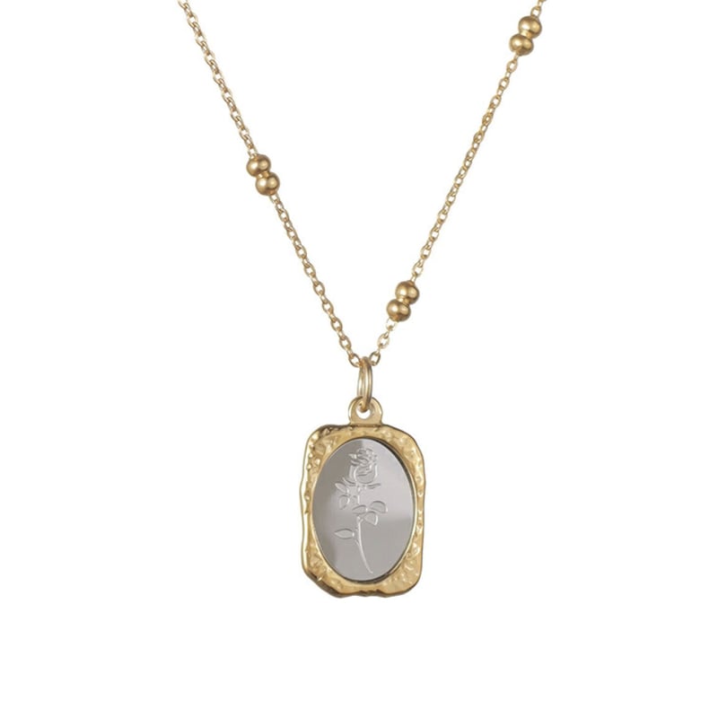 即納】アンティーク調 レトロ ネックレス チタン銅 アクセサリー