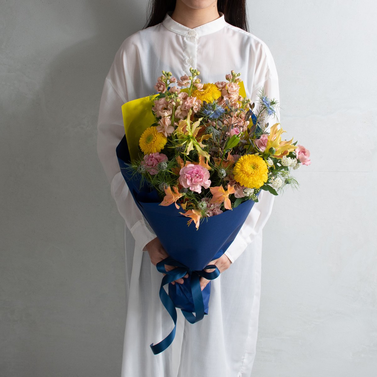 ◆送料・関税無料◆Sandy Liang お花アップリケワンピース Sサイズ】ワンサイドブーケ | florist FUJIMOTO / 藤本生花店