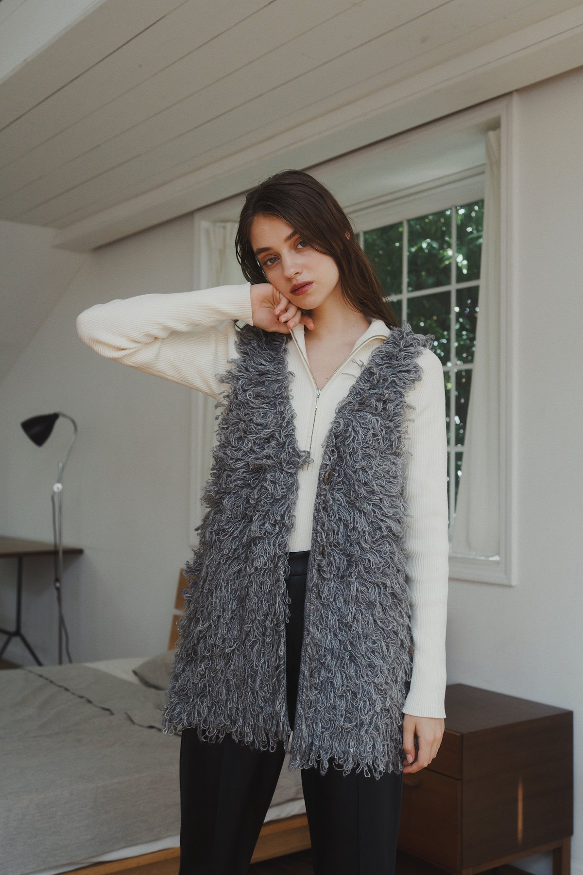 Poodle Knit Vest | few,
