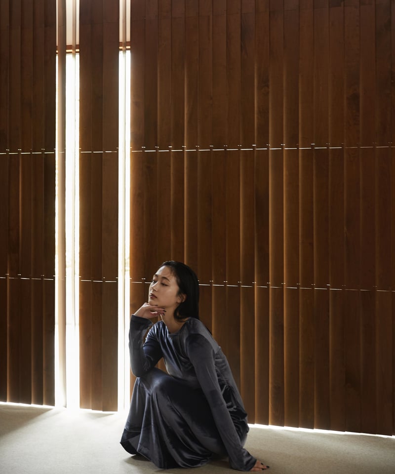 Velours Drape Dress | few,