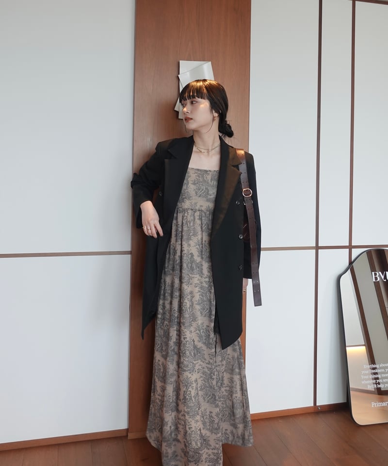 ★即日発送　few, 涼佳　Toile de Jouy Sheer Dress Toile de Jouy Sheer Dress | few,