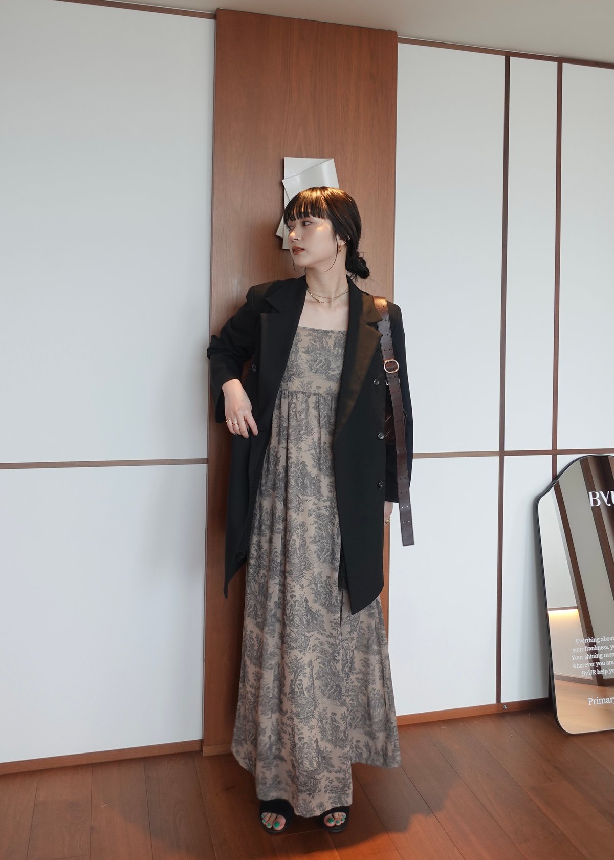 ★即日発送　few, 涼佳　Toile de Jouy Sheer Dress Toile de Jouy Sheer Dress | few,