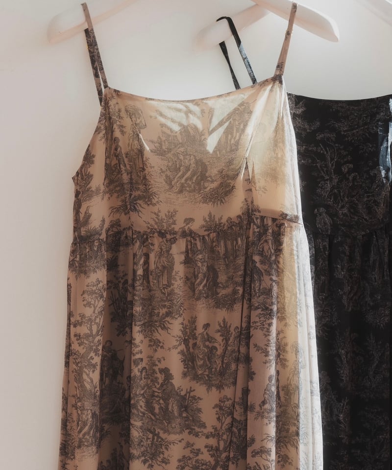 Toile de Jouy Sheer Dress | few,