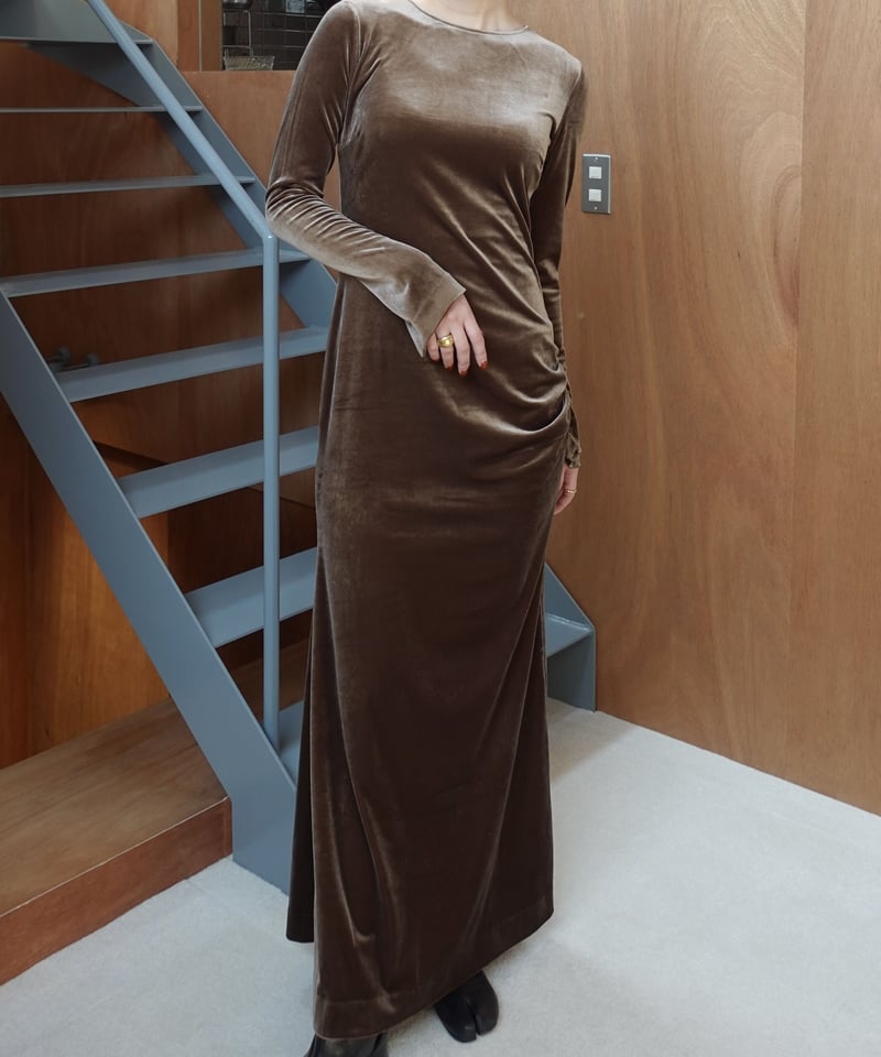 Velours Drape Dress | few,