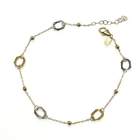アンクレット イタリア製 ホワイトゴールド14K