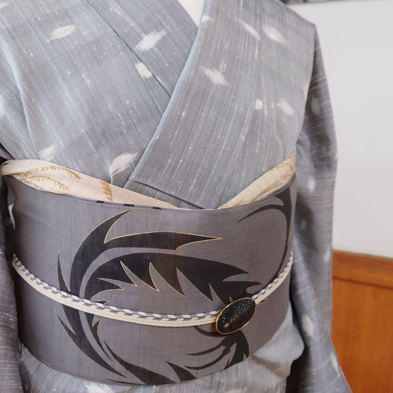 品のあるドラゴンです！手描き単夏本仕立て名古屋帯 新品・未使用 