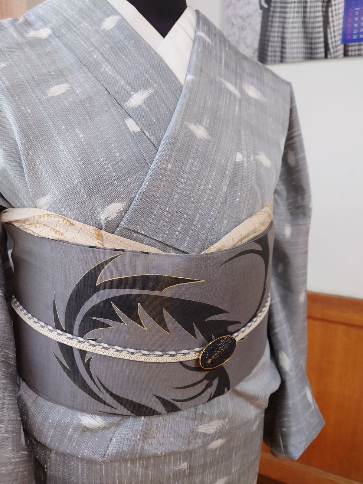 品のあるドラゴンです！手描き単夏本仕立て名古屋帯 新品・未使用 