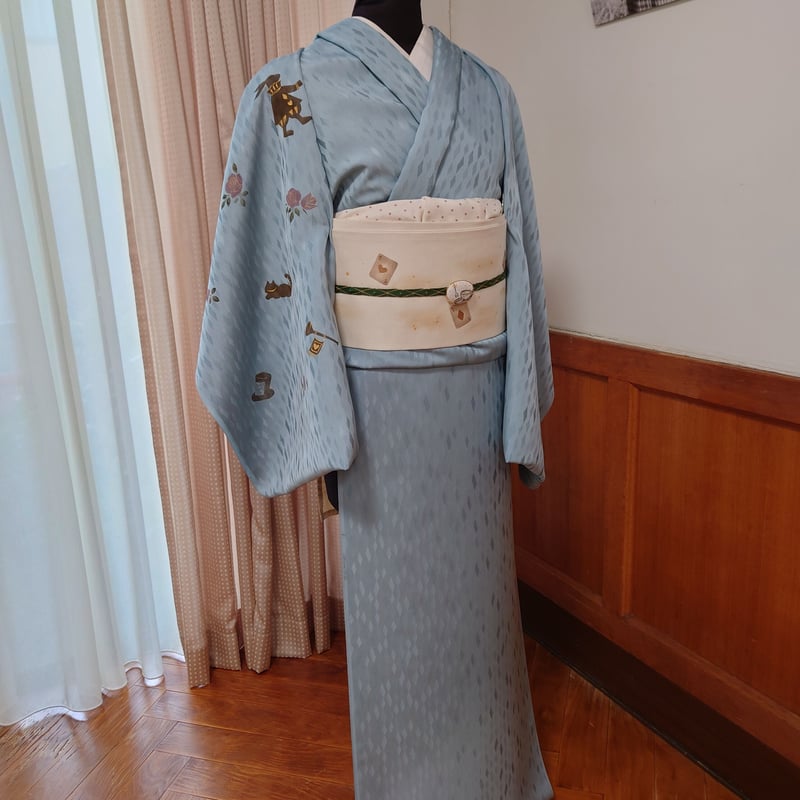 アリス好き必見！手描き着物・コートにおすすめです！新品・未使用  