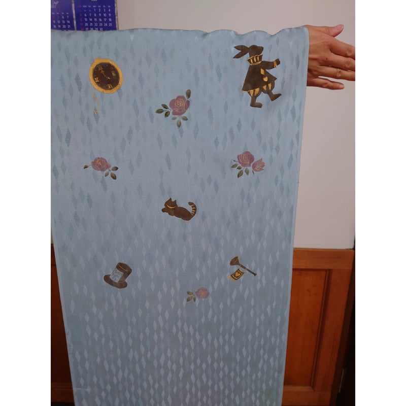 アリス好き必見！手描き着物・コートにおすすめです！新品・未使用 