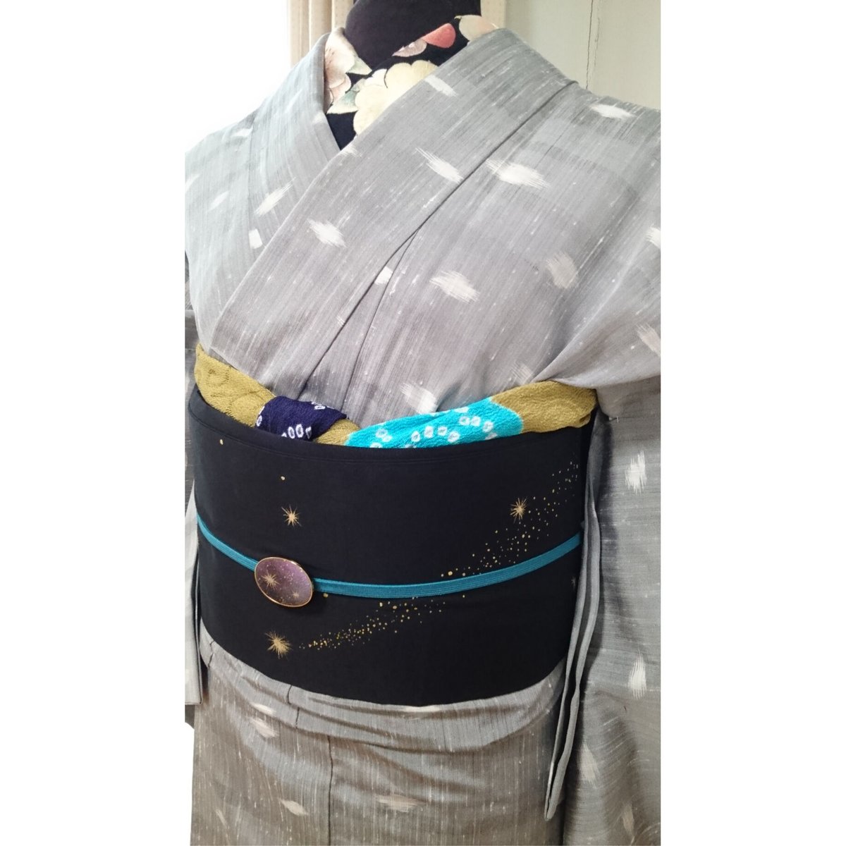 未使用❣️正絹❣️夏紬❣️作家物❣️落款❣️単のお着物に❣️粋な名古屋帯❣️ fit=scale-down,w=1200