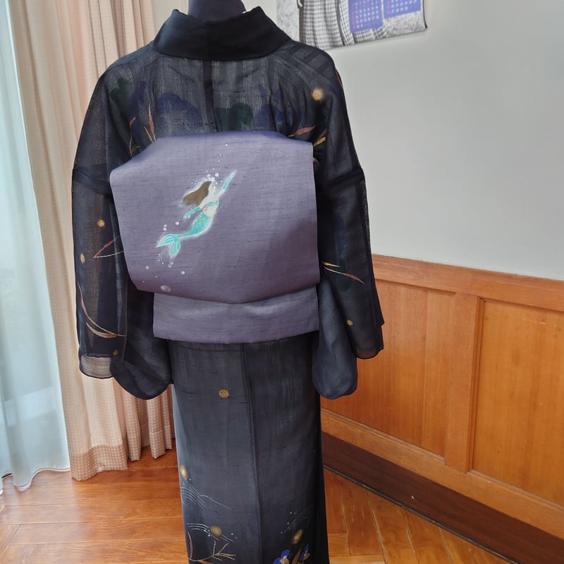 魚好きさん必見　名古屋帯カジュアル 魚好きさん必見 名古屋帯カジュアル 魚好きさん必見名古屋帯