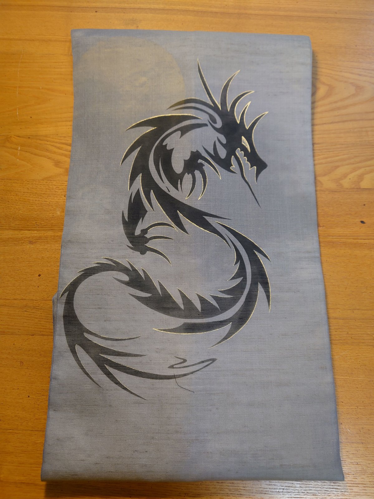 品のあるドラゴンです！手描き単夏本仕立て名古屋帯 新品・未使用 