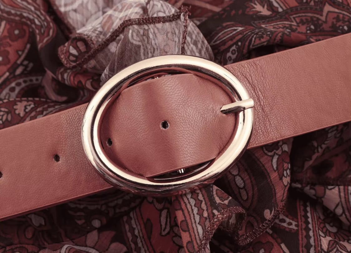 ベルト付き ペイズリー 柄 ロング ワンピース レディース 2025 A/W 秋