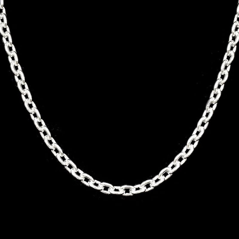 【GINGER掲載商品】 ◇Silver C80 刻印有 70cm あづきチェーン太目2.8ミリ幅 925 シルバー