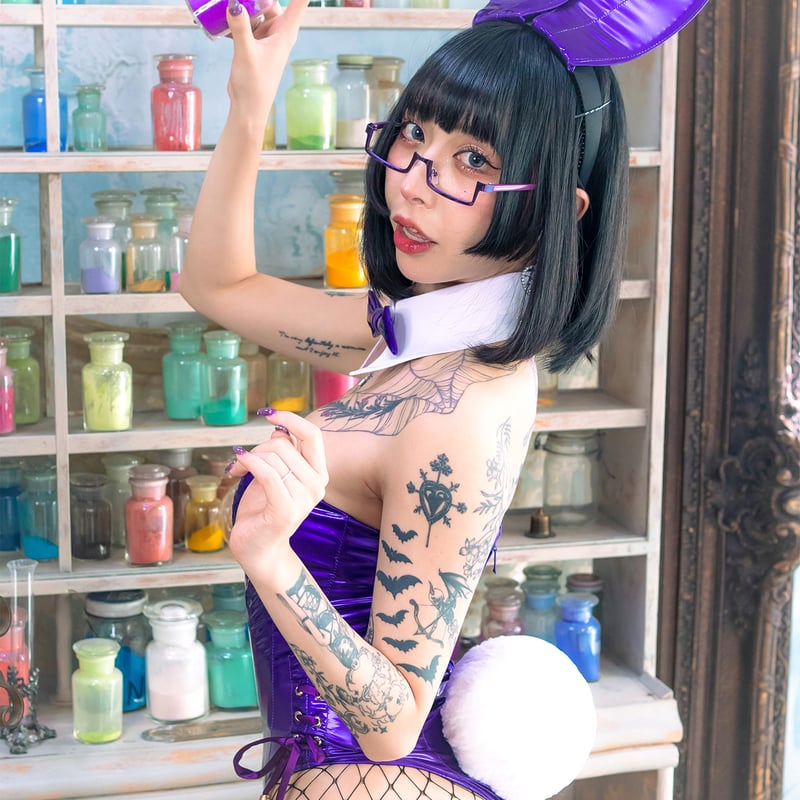 バニーガールコスチューム パープル Amazon | 【大きいサイズ】バニーガール衣装 大きいサイズ 9点