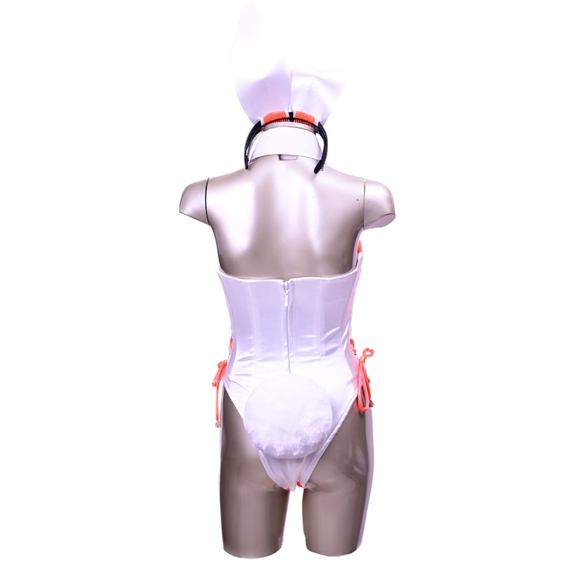 バニーガール 衣装 9点セット【デュアルフェイス・バニー】オレンジと