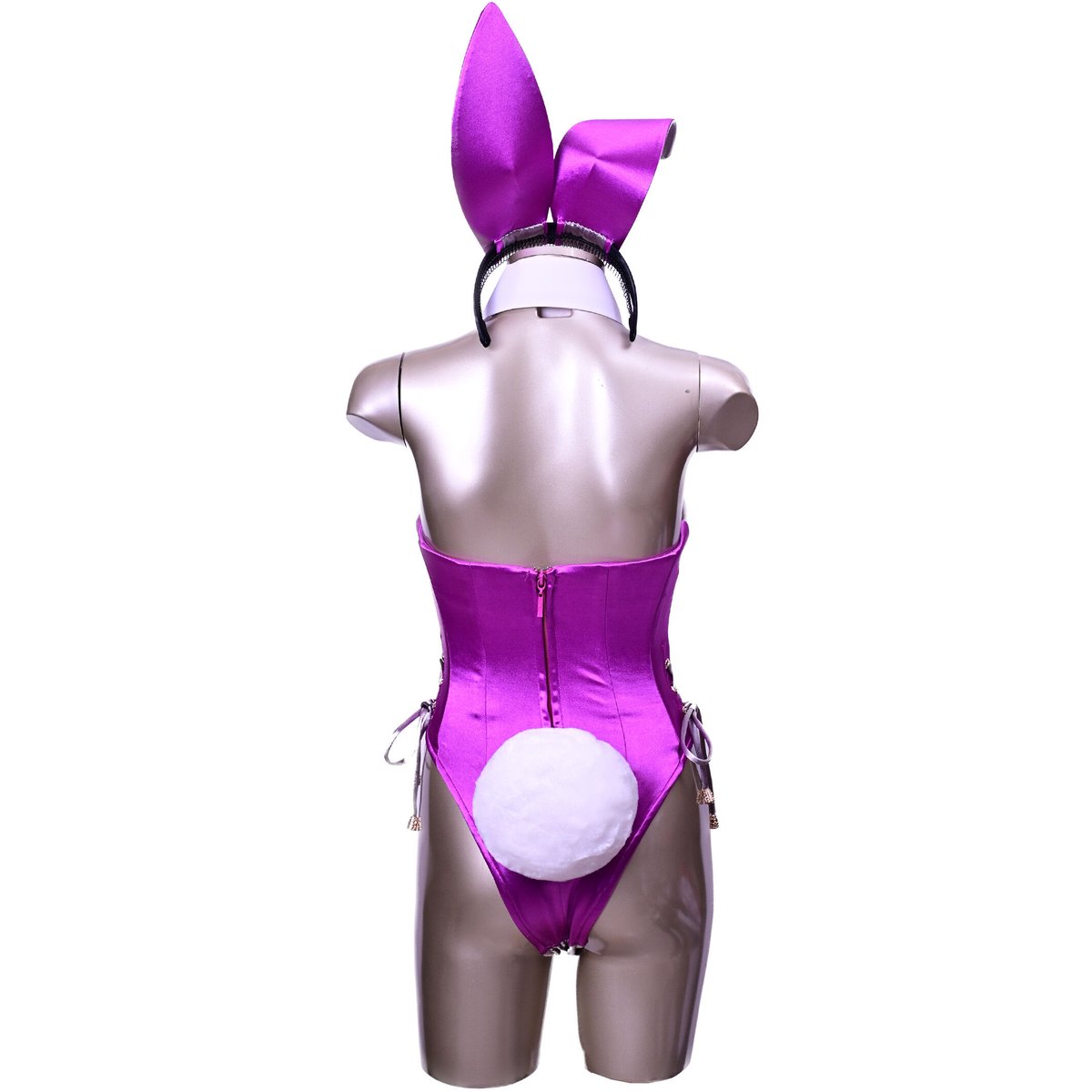 バニーガール 衣装 9点セット【デュアルフェイス・バニー】シルバーと