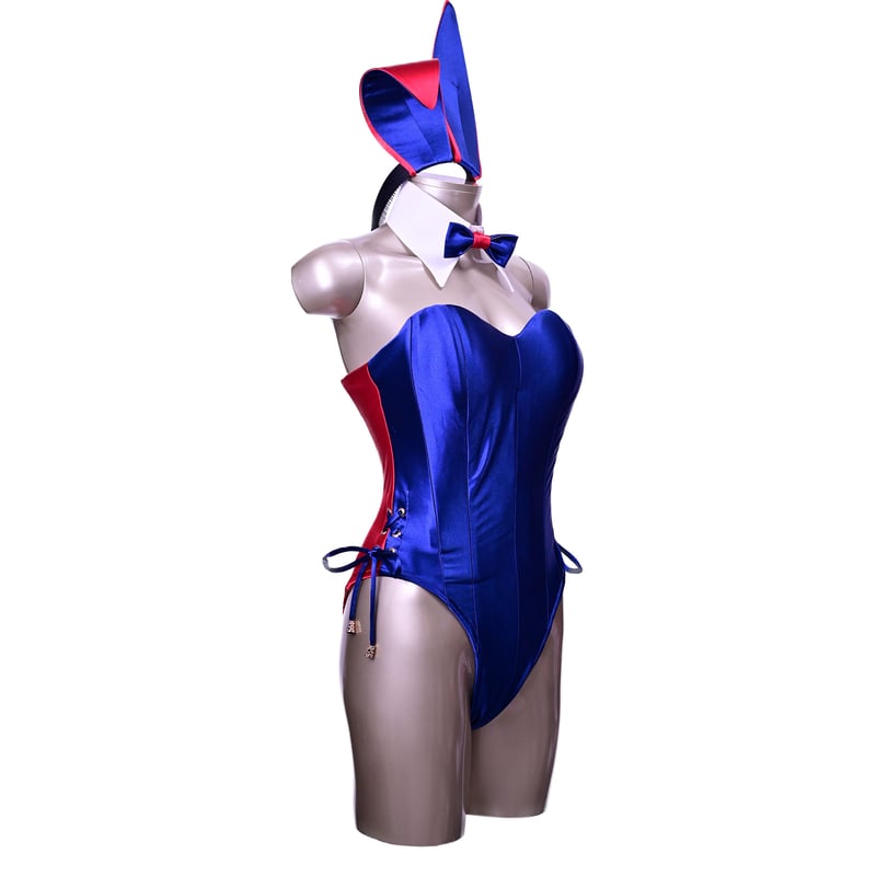 バニーガール 衣装 9点セット【デュアルフェイス・バニー】ネイビー