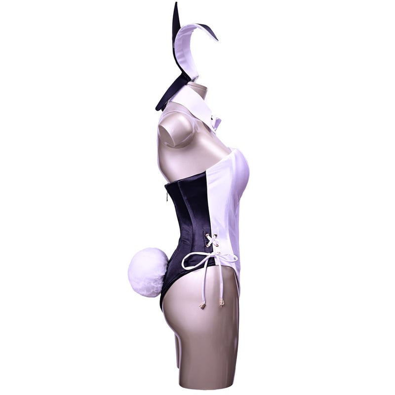 バニーガール 衣装 9点セット【デュアルフェイス・バニー】ホワイトと