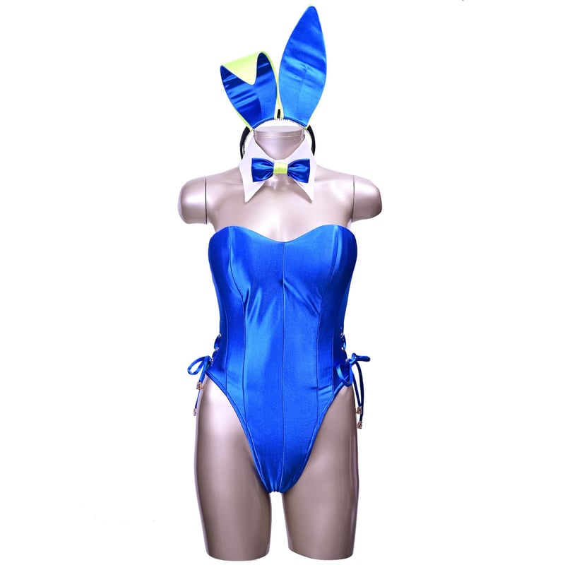 バニーガール 衣装 9点セット【デュアルフェイス・バニー】ネイビー