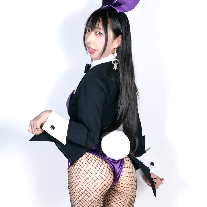バニーガール コスプレ 衣装 9点セット 飾り付【ダーク パープル バニーガール コスプレ 衣装 9点セット 飾り付【ダーク パープル