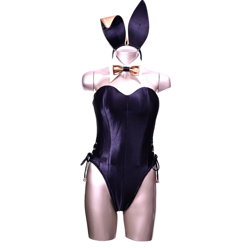 バニーガール 衣装 9点セット【デュアルフェイス・バニー】ブラックと