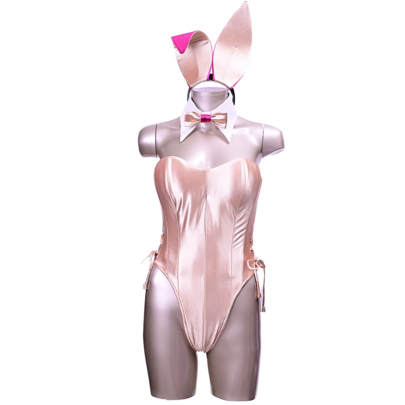 バニーガール 衣装 9点セット【デュアルフェイス・バニー】ペール