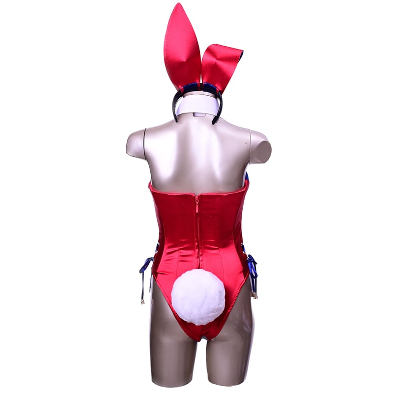 バニーガール 衣装 9点セット【デュアルフェイス・バニー】ネイビー