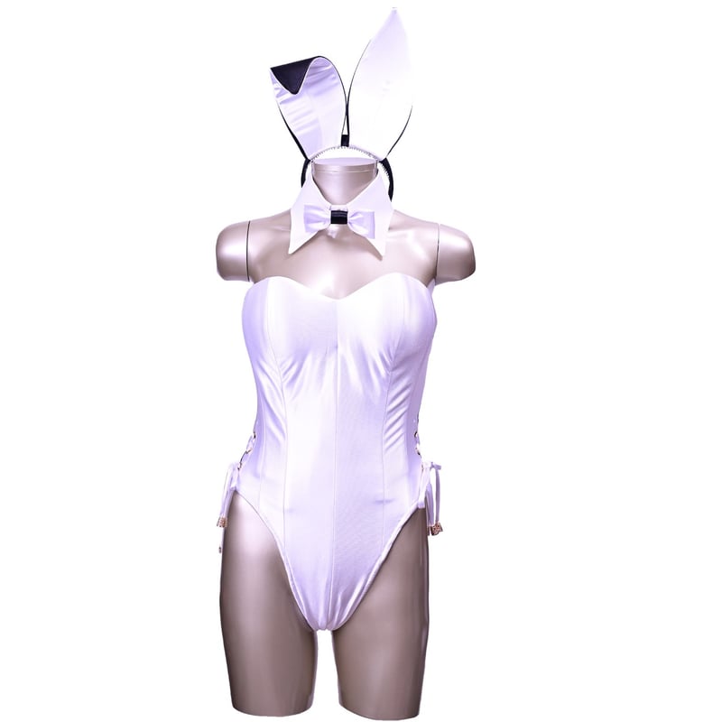 バニーガール 衣装 9点セット【デュアルフェイス・バニー】ホワイトと