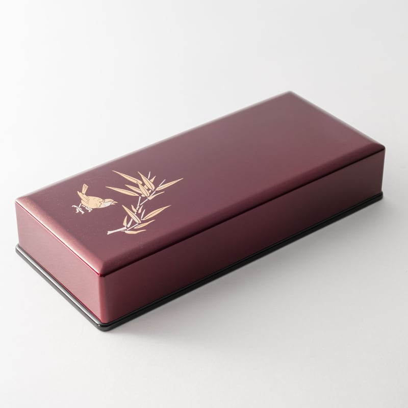 玉虫塗ペンケース 赤 竹に雀 | 玉虫塗ショップ 公式オンラインストア