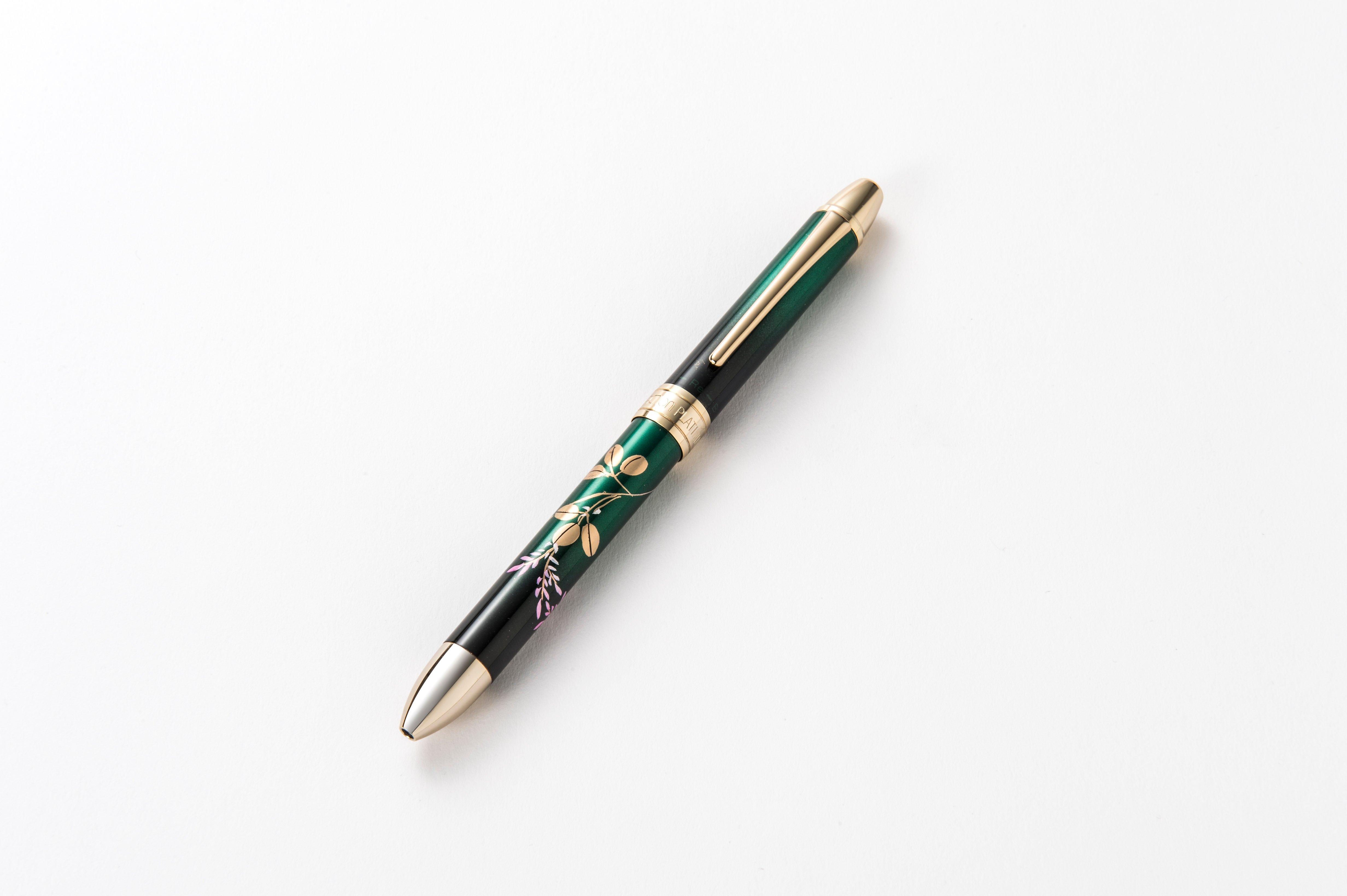 【新品未使用】PLATINUM 複合ボールペン 玉虫塗 緑　蒔絵　萩　伝統工芸 original