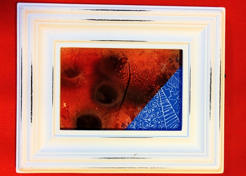 ガラス絵作品 「夢の中」 | 結城香華 作品展