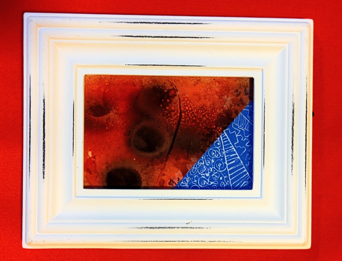 ガラス絵作品 「夢の中」 | 結城香華 作品展