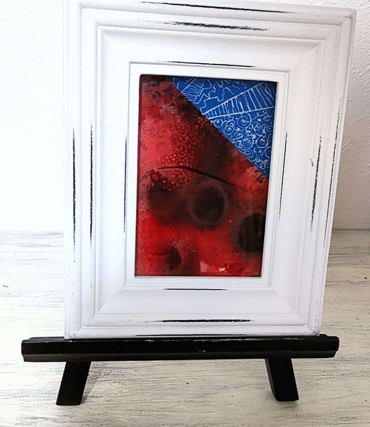 ガラス絵作品 「夢の中」 | 結城香華 作品展