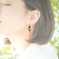 タイガーアイのピアス【ハンドメイド】