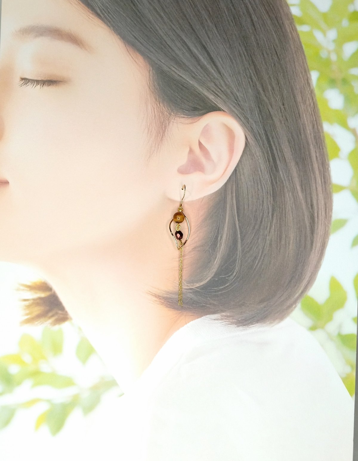 タイガーアイのピアス【ハンドメイド】 | アトリエゆうらく 