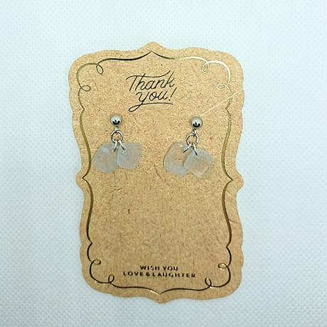 【天然石】アクアマリンスタッドピアス【一点もの】