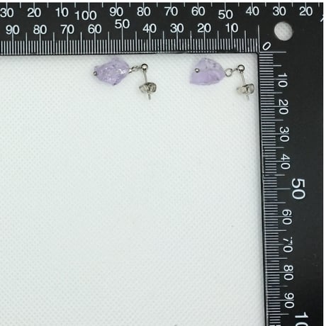 淡アメジストのピアス【サージカルステンレス】※ハンドメイド