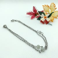翡翠のブレスレット【ハンドメイド】※サージカルステンレス