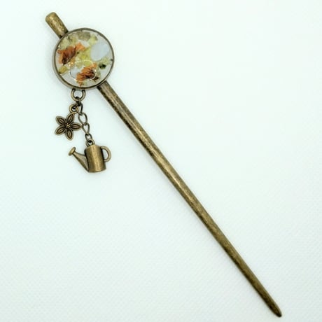 天然石を封印したかんざし【ハンドメイド】