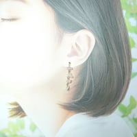 ローズクォーツさざれのピアス