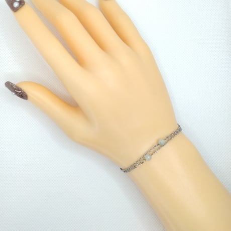 翡翠のブレスレット【ハンドメイド】※サージカルステンレス