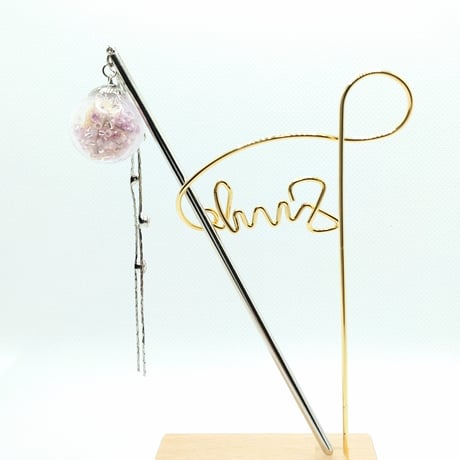 【ハンドメイド】曇りガラスっぽいガラスドームのかんざし
