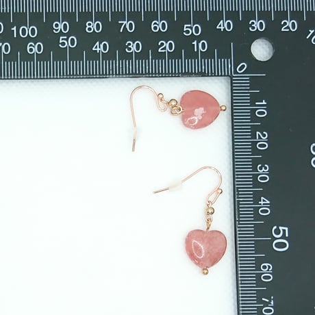 インカローズのハートピアス【サージカルステンレス】