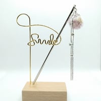 【ハンドメイド】曇りガラスっぽいガラスドームのかんざし