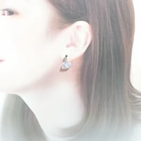 【天然石】アクアマリンスタッドピアス【一点もの】