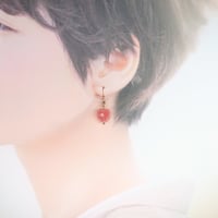 インカローズのハートピアス【サージカルステンレス】