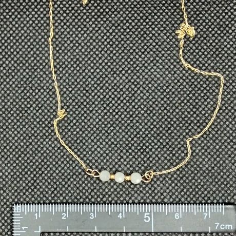 3連翡翠珠のネックレス【ハンドメイド】※ハンドメイド