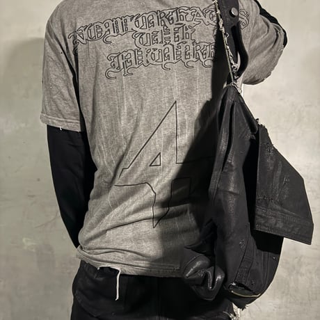 Coating destroyed cross zip jacket